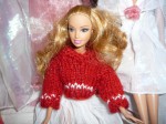 robes barbie, fait main, pull barbie, 